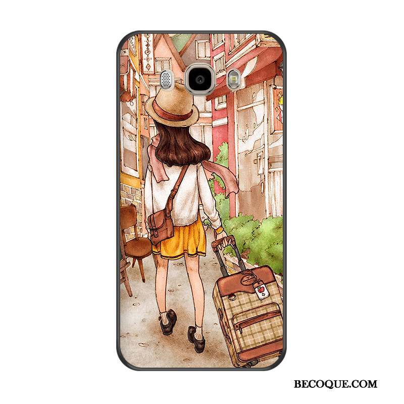 Samsung Galaxy J7 2016 Coque De Téléphone Fluide Doux Protection Silicone Dessin Animé Multicolore