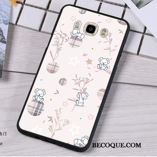 Samsung Galaxy J7 2016 Coque Silicone Protection Dessin Animé Étui Noir Téléphone Portable