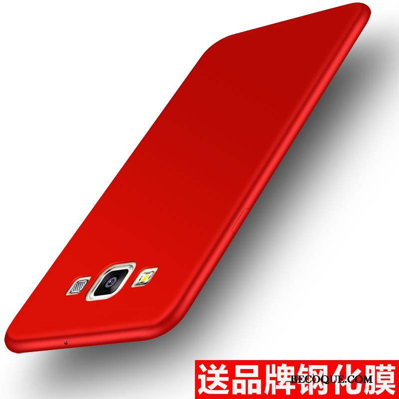 Samsung Galaxy J7 2016 Rouge Fluide Doux Délavé En Daim Incassable Protection Coque De Téléphone