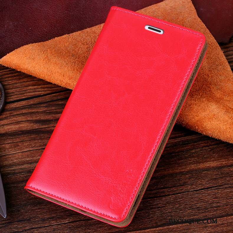 Samsung Galaxy J7 2016 Rouge Étui Téléphone Portable Étui En Cuir Coque Protection