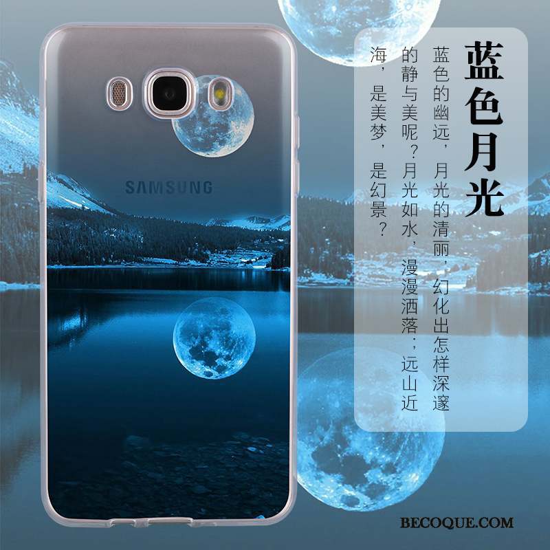 Samsung Galaxy J7 2016 Tendance Coque De Téléphone Étui Silicone Fluide Doux Bleu