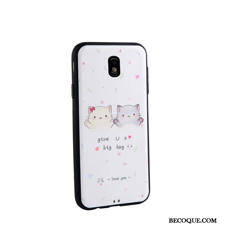 Samsung Galaxy J7 2017 Blanc Coque De Téléphone Fluide Doux Dessin Animé Protection Étui