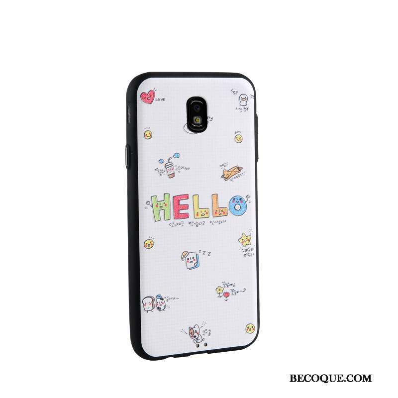 Samsung Galaxy J7 2017 Blanc Coque De Téléphone Fluide Doux Dessin Animé Protection Étui