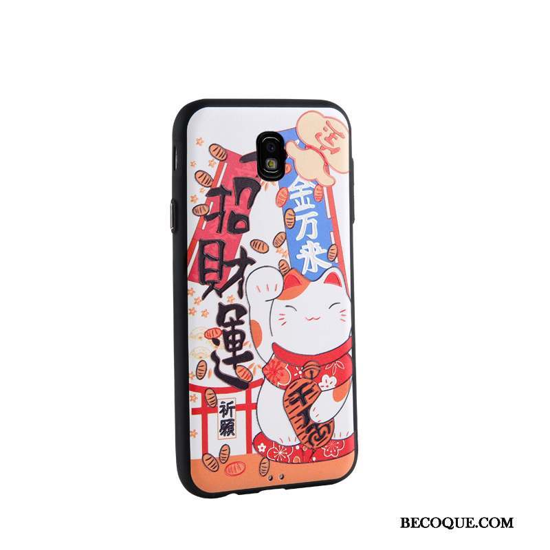 Samsung Galaxy J7 2017 Blanc Coque De Téléphone Fluide Doux Dessin Animé Protection Étui