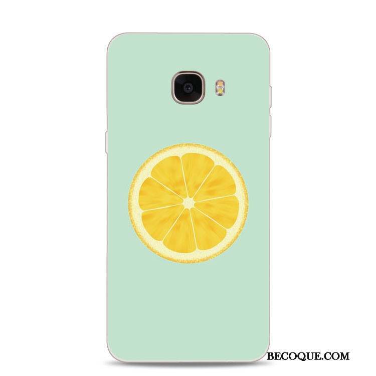 Samsung Galaxy J7 2017 Citron Fluide Doux Support Coque De Téléphone Gaufrage