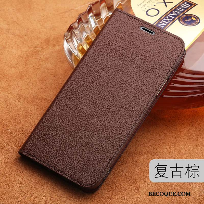 Samsung Galaxy J7 2017 Coque Créatif Personnalité Marron Cuir Véritable Protection Incassable