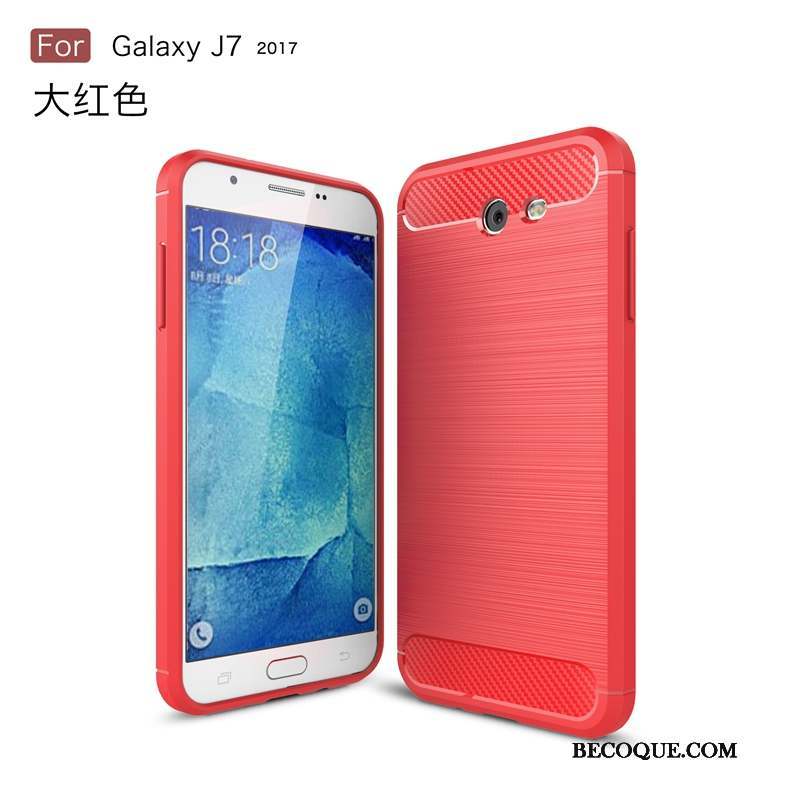 Samsung Galaxy J7 2017 Coque De Téléphone Fluide Doux Étui Modèle Fleurie Téléphone Portable Vert