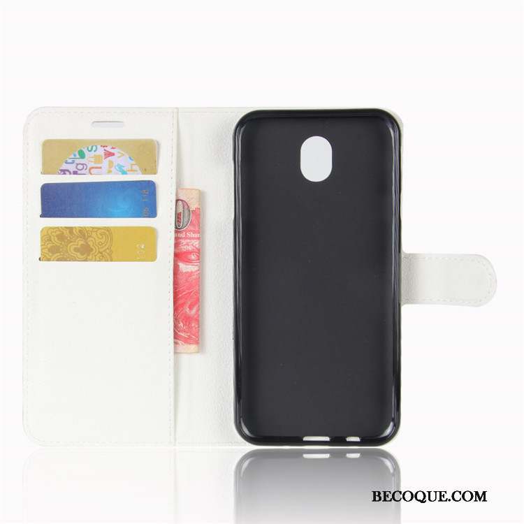 Samsung Galaxy J7 2017 Coque Europe Téléphone Portable Portefeuille Protection Étui Noir