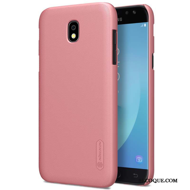 Samsung Galaxy J7 2017 Coque Étui Difficile Rose Délavé En Daim Téléphone Portable