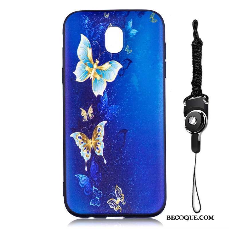 Samsung Galaxy J7 2017 Peinture Protection Coque Étui Dessin Animé Délavé En Daim