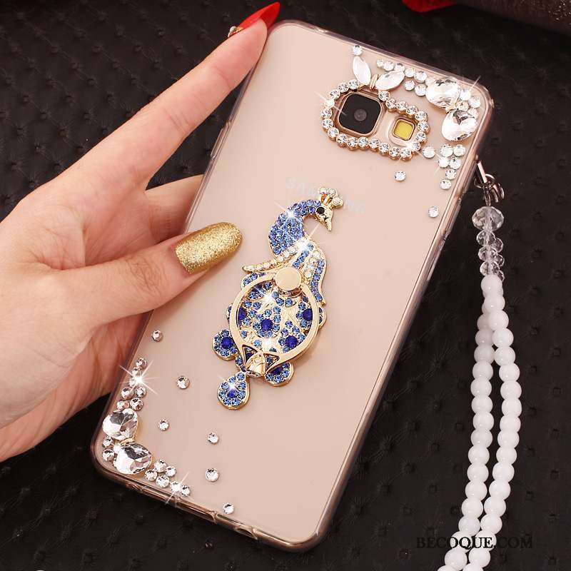 Samsung Galaxy J7 2017 Strass Incassable Protection Étui Or Coque De Téléphone