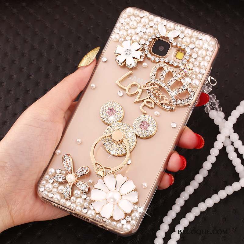 Samsung Galaxy J7 2017 Strass Incassable Protection Étui Or Coque De Téléphone