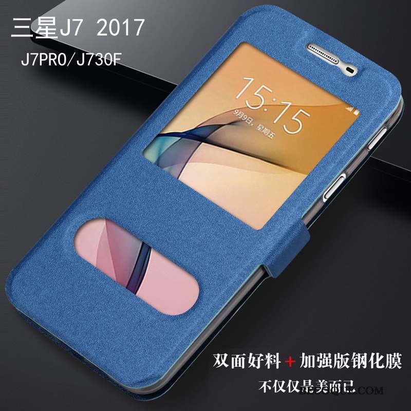 Samsung Galaxy J7 2017 Téléphone Portable Tout Compris Coque De Téléphone Bleu Étui Protection