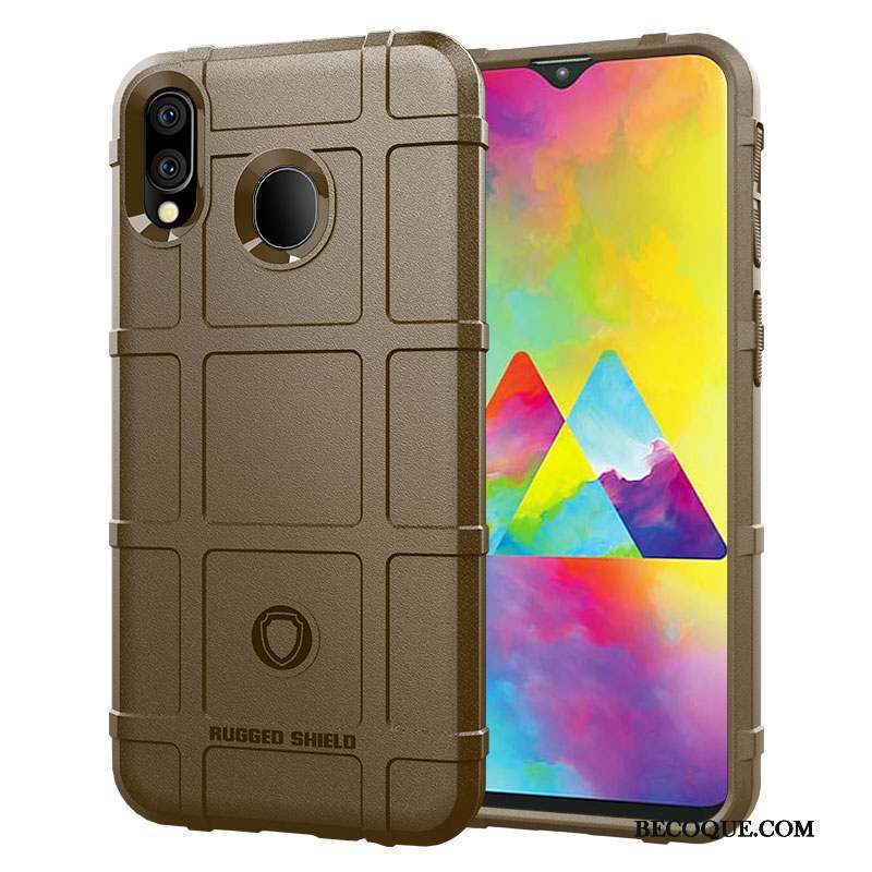 Samsung Galaxy M20 Coque Créatif Épais Silicone Délavé En Daim Fluide Doux Tout Compris