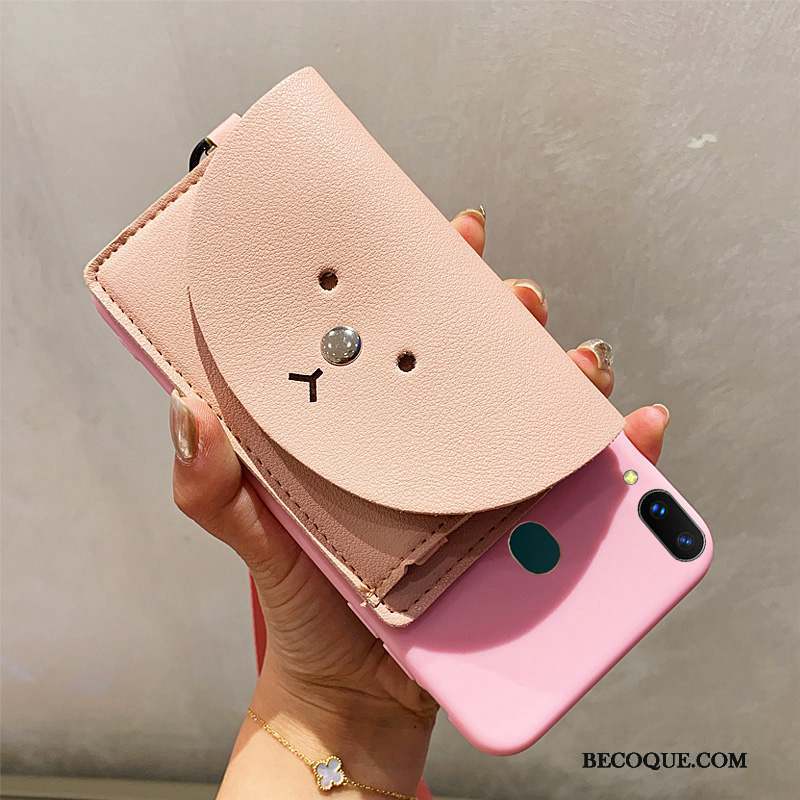 Samsung Galaxy M20 Coque De Téléphone Portefeuille Fluide Doux Rose Personnalité Étui