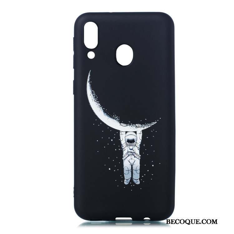Samsung Galaxy M20 Coque Étui Délavé En Daim Très Mince Fluide Doux Téléphone Portable Ornements Suspendus