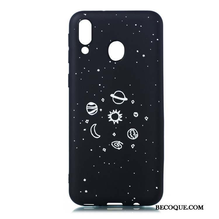 Samsung Galaxy M20 Coque Étui Délavé En Daim Très Mince Fluide Doux Téléphone Portable Ornements Suspendus