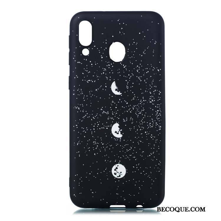 Samsung Galaxy M20 Coque Étui Délavé En Daim Très Mince Fluide Doux Téléphone Portable Ornements Suspendus