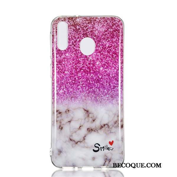 Samsung Galaxy M20 Dessin Animé Étui Coque De Téléphone Silicone Créatif Violet