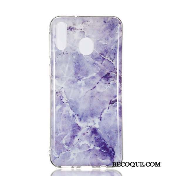 Samsung Galaxy M20 Dessin Animé Étui Coque De Téléphone Silicone Créatif Violet