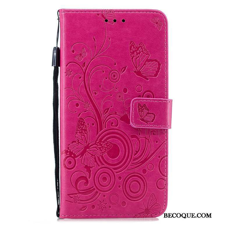 Samsung Galaxy M20 Fluide Doux Incassable Clamshell Papillon Étui En Cuir Coque De Téléphone