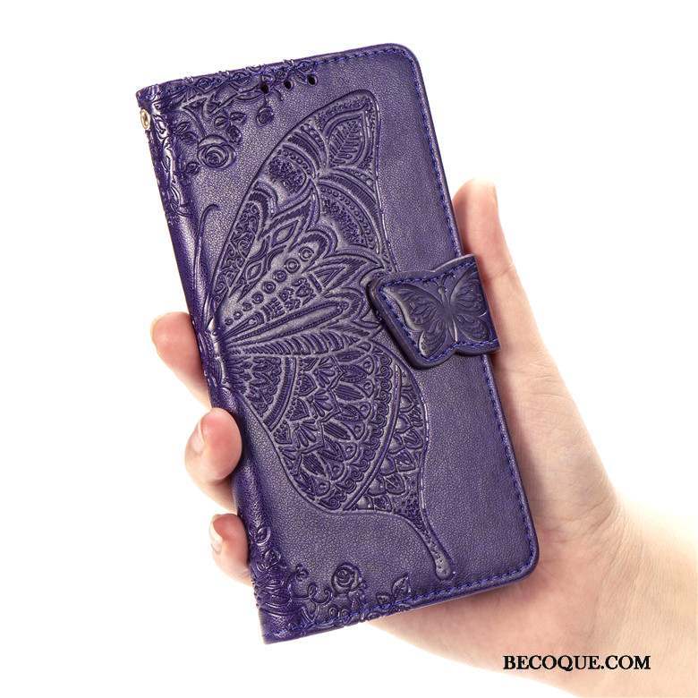 Samsung Galaxy M20 Housse Incassable Fluide Doux Bleu Coque De Téléphone Étui En Cuir