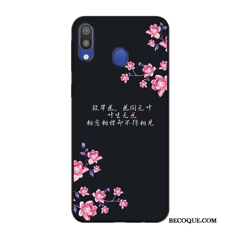 Samsung Galaxy M20 Protection Étui Délavé En Daim Incassable Coque De Téléphone Dessin Animé