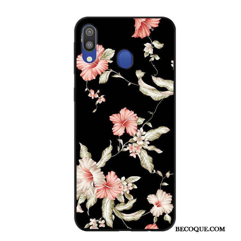 Samsung Galaxy M20 Protection Étui Délavé En Daim Incassable Coque De Téléphone Dessin Animé