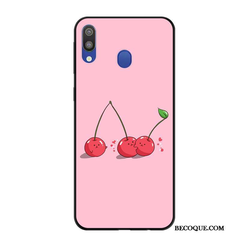 Samsung Galaxy M20 Protection Étui Délavé En Daim Incassable Coque De Téléphone Dessin Animé