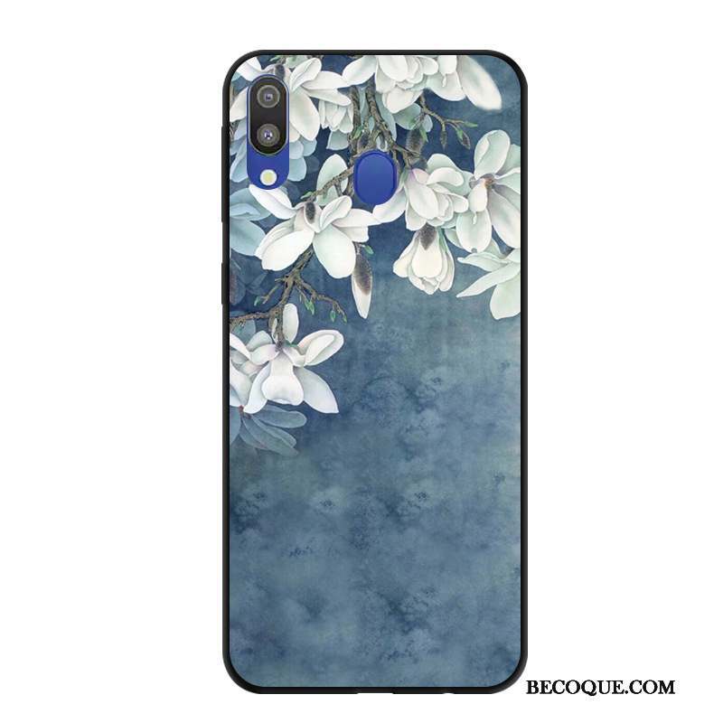 Samsung Galaxy M20 Protection Étui Délavé En Daim Incassable Coque De Téléphone Dessin Animé