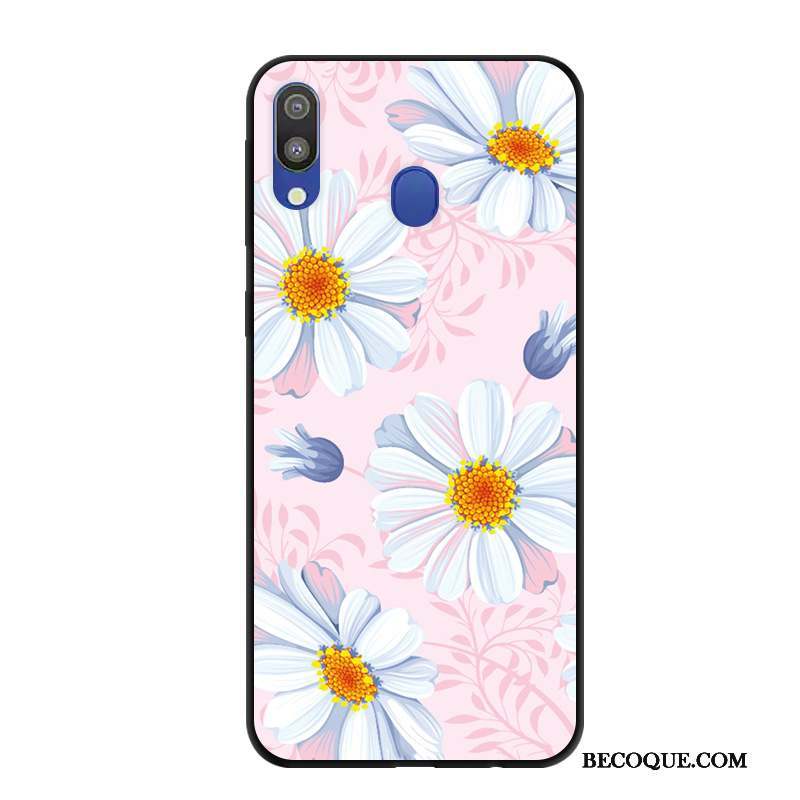 Samsung Galaxy M20 Protection Étui Délavé En Daim Incassable Coque De Téléphone Dessin Animé