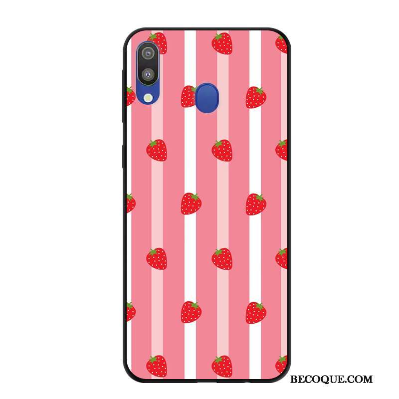 Samsung Galaxy M20 Protection Étui Délavé En Daim Incassable Coque De Téléphone Dessin Animé