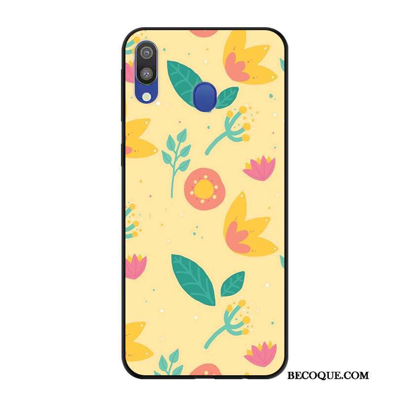 Samsung Galaxy M20 Protection Étui Délavé En Daim Incassable Coque De Téléphone Dessin Animé