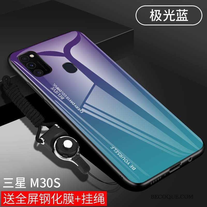 Samsung Galaxy M30s Coque De Téléphone Tout Compris Silicone Étui Miroir Très Mince