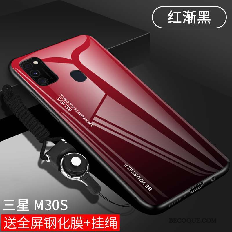 Samsung Galaxy M30s Coque De Téléphone Tout Compris Silicone Étui Miroir Très Mince