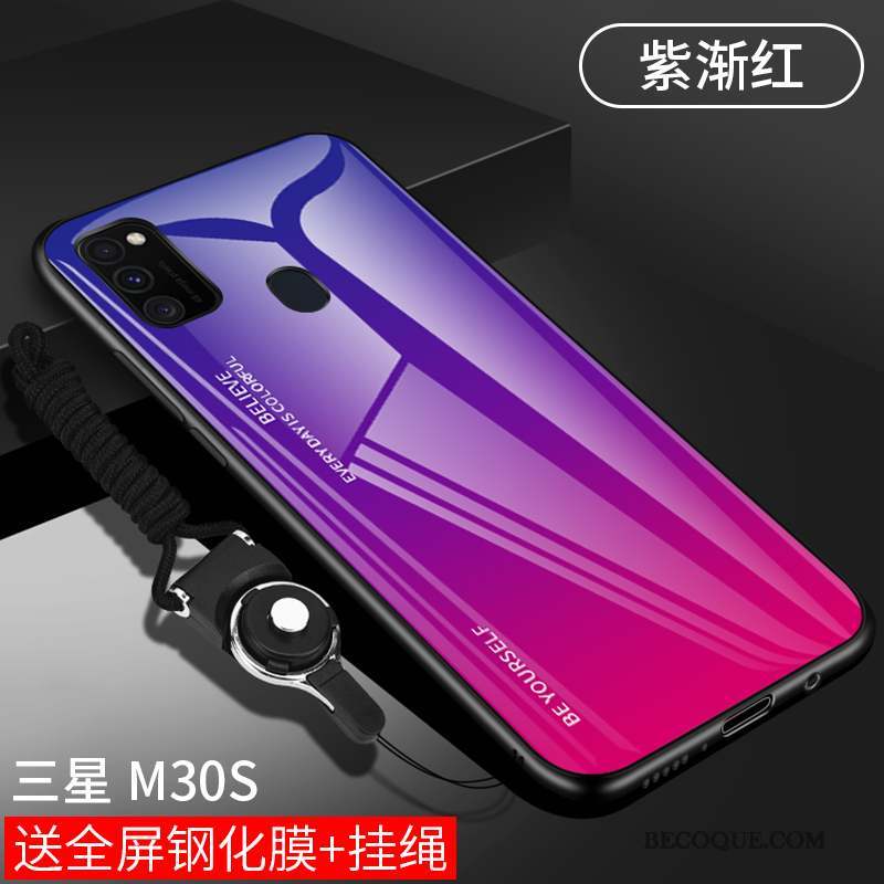 Samsung Galaxy M30s Coque De Téléphone Tout Compris Silicone Étui Miroir Très Mince