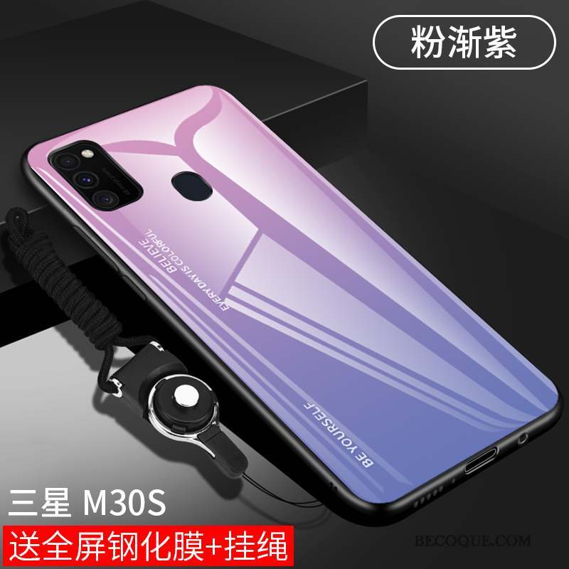 Samsung Galaxy M30s Coque De Téléphone Tout Compris Silicone Étui Miroir Très Mince