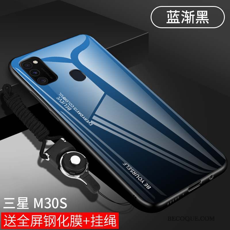 Samsung Galaxy M30s Coque De Téléphone Tout Compris Silicone Étui Miroir Très Mince