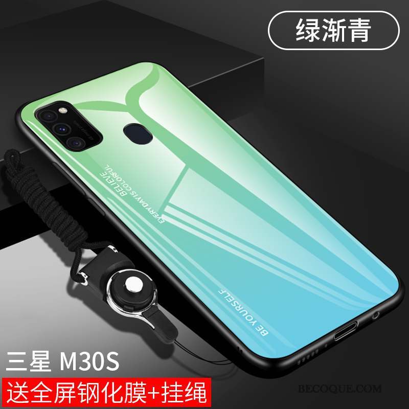 Samsung Galaxy M30s Coque De Téléphone Tout Compris Silicone Étui Miroir Très Mince