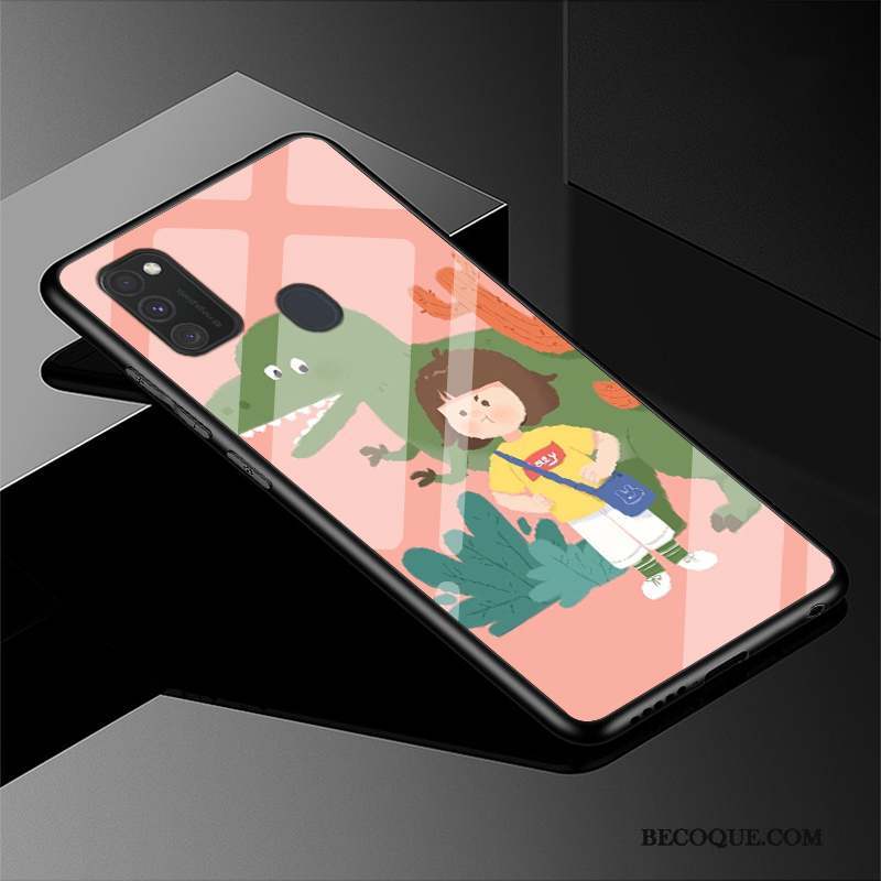 Samsung Galaxy M30s Coque Dessin Animé Verre Europe Simple Protection Nouveau