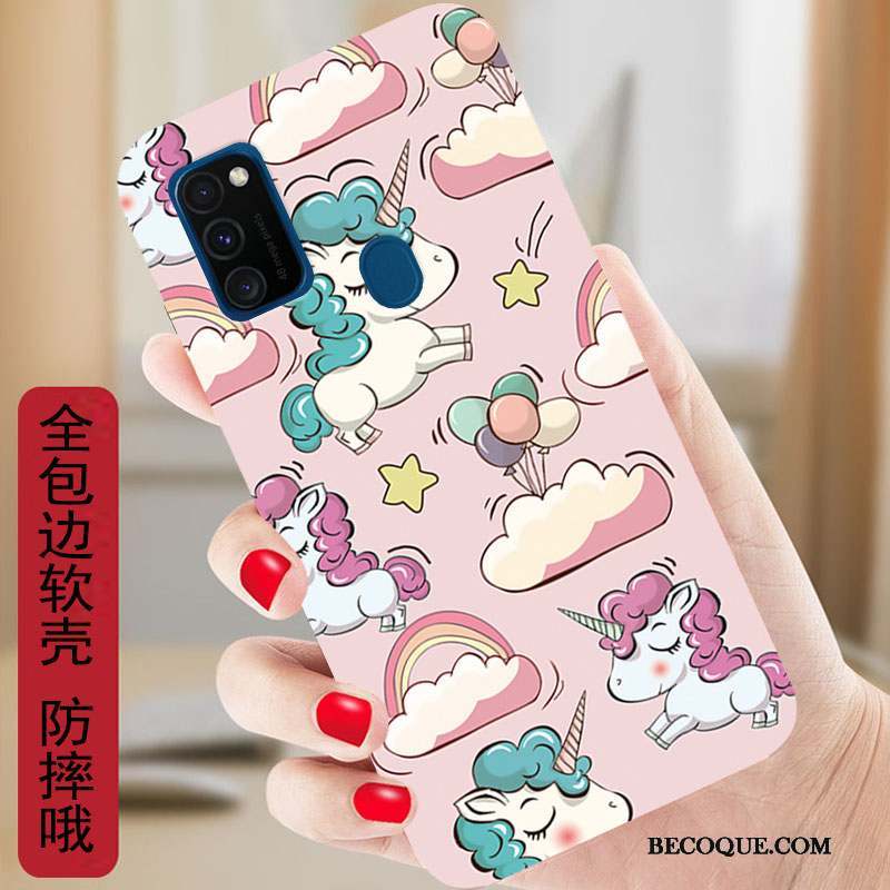 Samsung Galaxy M30s Coque Dessin Animé Étui Fluide Doux Silicone Protection