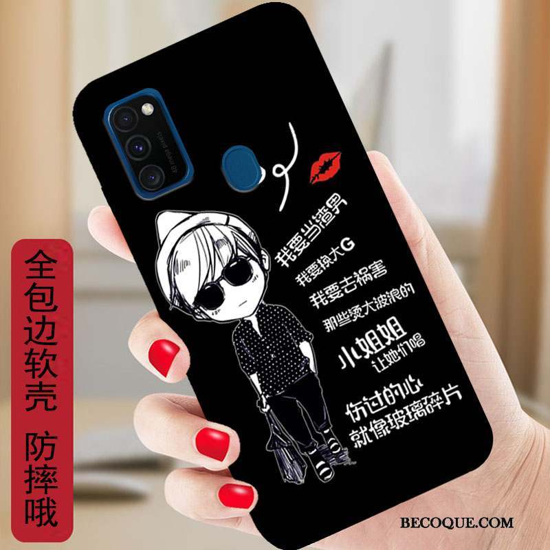 Samsung Galaxy M30s Coque Dessin Animé Étui Fluide Doux Silicone Protection