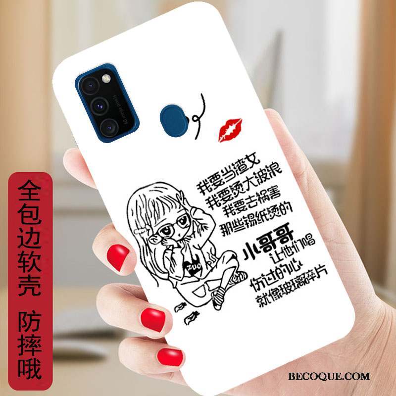 Samsung Galaxy M30s Coque Dessin Animé Étui Fluide Doux Silicone Protection