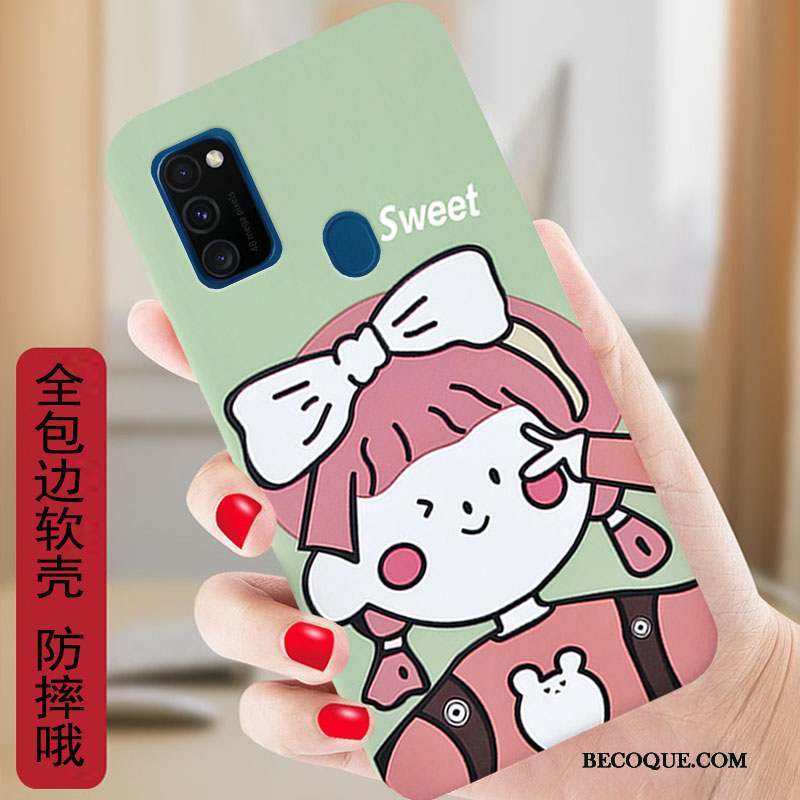 Samsung Galaxy M30s Coque Dessin Animé Étui Fluide Doux Silicone Protection