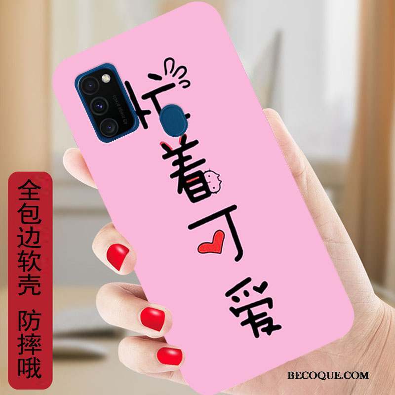 Samsung Galaxy M30s Coque Dessin Animé Étui Fluide Doux Silicone Protection