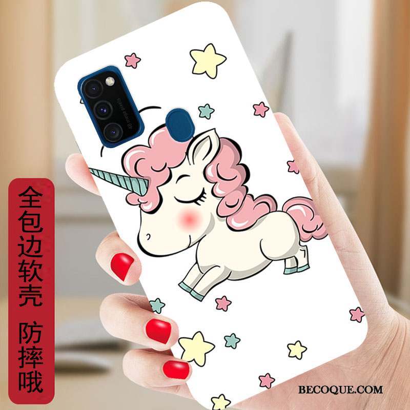 Samsung Galaxy M30s Coque Dessin Animé Étui Fluide Doux Silicone Protection