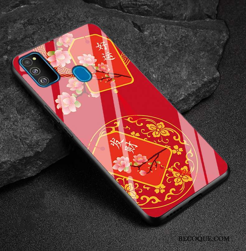 Samsung Galaxy M30s Coque Étui Rouge Tout Compris Amoureux Incassable Charmant