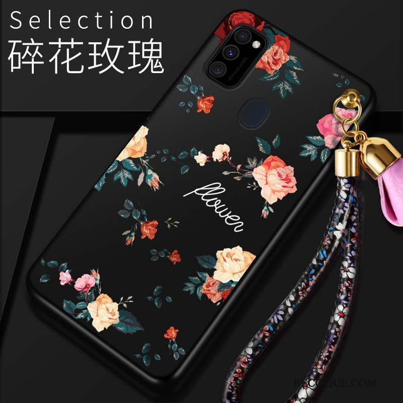 Samsung Galaxy M30s Gaufrage Incassable Coque Peinture De Téléphone Fluide Doux