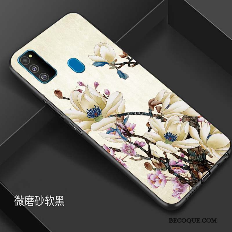 Samsung Galaxy M30s Marque De Tendance Bleu Style Chinois Coque De Téléphone Simple Personnalité