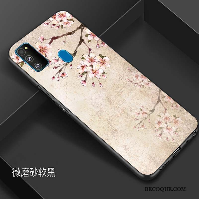 Samsung Galaxy M30s Marque De Tendance Bleu Style Chinois Coque De Téléphone Simple Personnalité